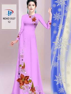 Vải Áo Dài Hoa In 3D AD NDAD3527 35